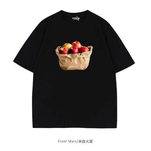 单数苹果夏季宽松百搭短袖T恤