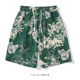 From 宽松夏威夷沙滩裤 Mars茂密丛林 国潮复古花卉印花直筒短裤