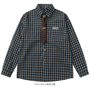 casual Slow tie long shirt From sleeved Mars