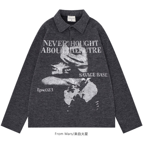 随便发发POLO衫长袖T恤男女BF