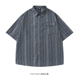 Mars 衬衫 放慢倍数 宽松休闲短袖 复古国潮风慵懒夏季 From