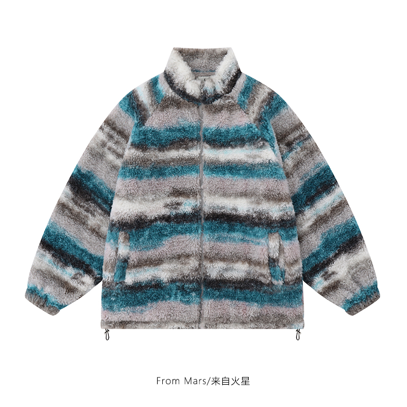 羊羔绒棉衣宽松加厚立领棉服