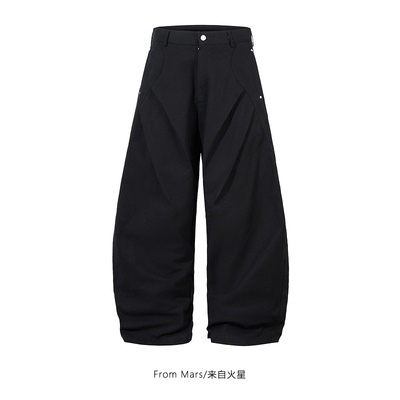 设计感休闲百搭阔腿工装长裤子