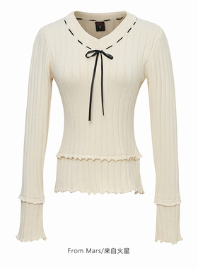 From Mars Self-examination and self-awakening bow sweater