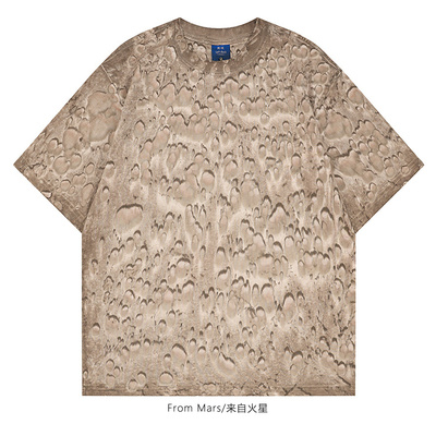 多留心眼创意印花圆领短袖T恤BF