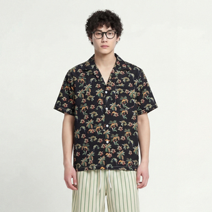 From Mars Happy oxygen inhalation casual short-sleeved shirt