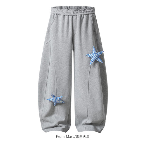 唤醒快乐弯刀宽松休闲阔腿卫裤