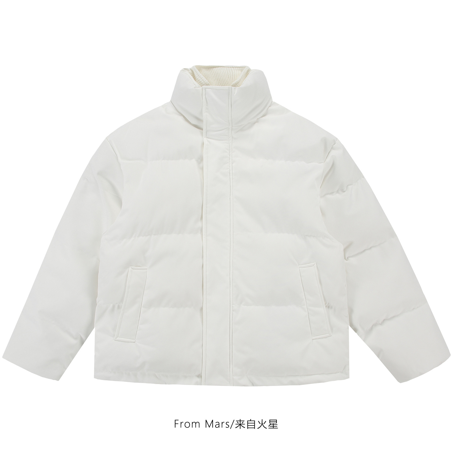 毫无原因双层领加厚棉衣外套