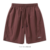 Mars 不畏艰难 夏季 From 潮牌纯色简约透气男女流行宽松休闲短裤