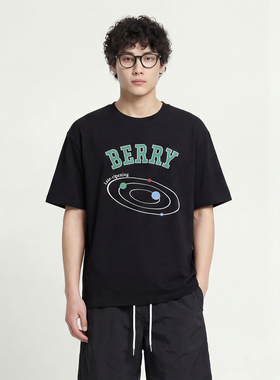 From Mars ERRY Cosmic Planet Style Short-Sleeve T-Shirt