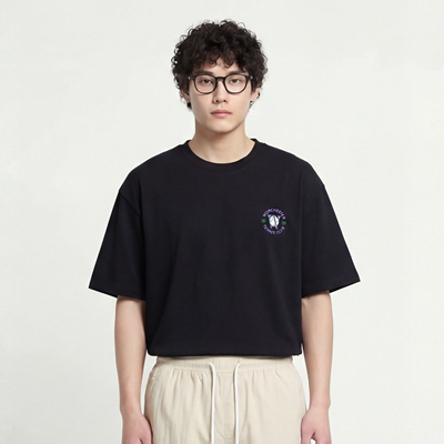 小众胸标网球元素男女短袖T恤