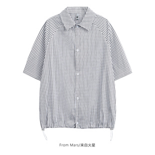 casual Lazy loose short shirt From sleeved Mars