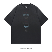 From 上衣夏 ins国潮牌复古字母印花宽松圆领短袖 Mars 不必多言