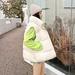棉马甲女2023秋冬新款韩版宽松百搭羽绒棉马甲休闲加厚保暖外套潮