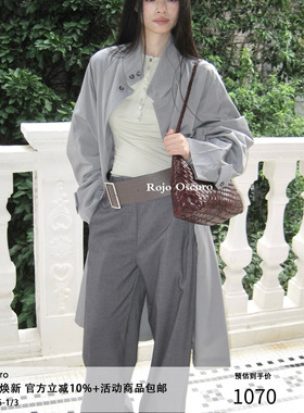 Rojo Oscuro 智惠美人水波莱赛尔lemair*高智感松弛廓形中长风衣