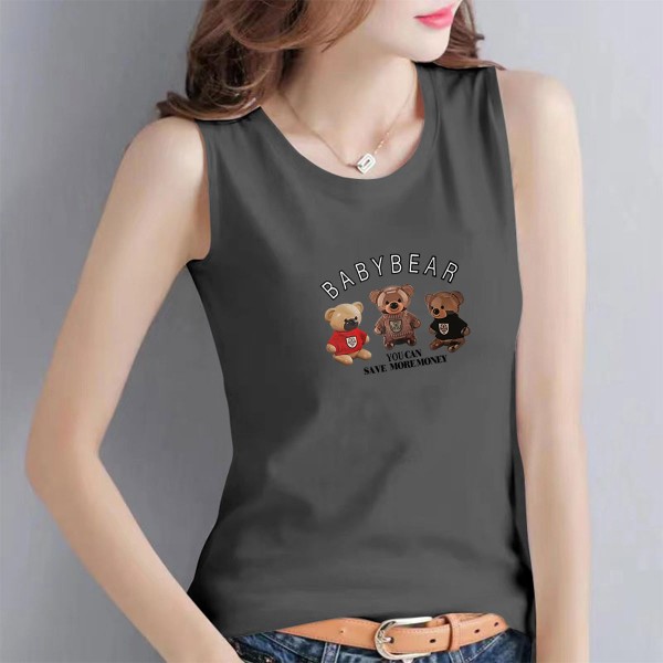 2023新款夏季纯棉吊带无袖背心韩版t恤女外穿运动打底衫上衣ins潮