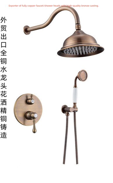 意大利外贸全铜家用仿古色浴室嵌入式淋浴花洒多功能暗装冷热套装
