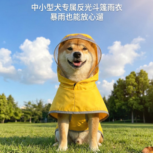 狗狗雨衣防脏防水全包斗篷宠物犬专用衣服狗狗肚兜遛狗防脏神器