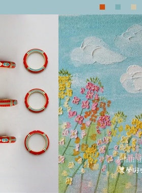 2026新款国风彩色滴油女士指环