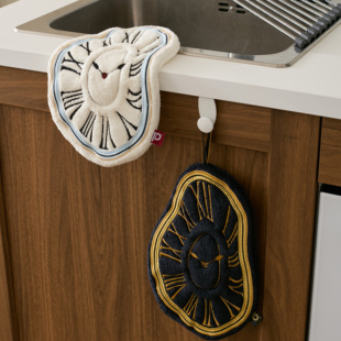 Hello pepper达利风超现实主义擦手巾原创流动时间吸水艺术毛巾