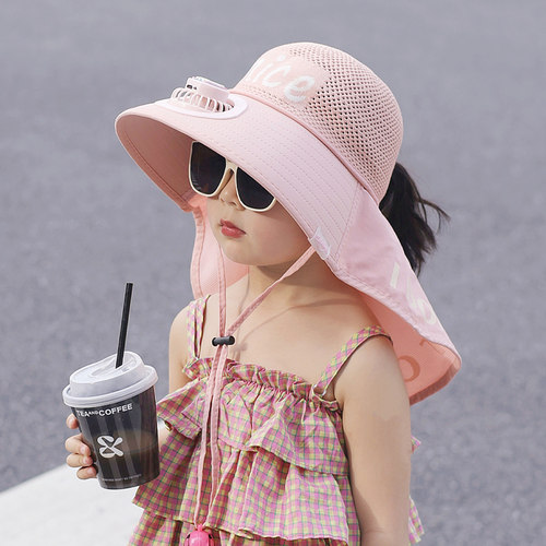 遮阳帽儿童夏季大帽檐薄款