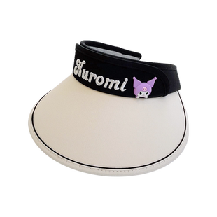 库洛米儿童遮阳帽女童男孩美乐蒂夏季大檐防晒防紫外线空顶太阳帽