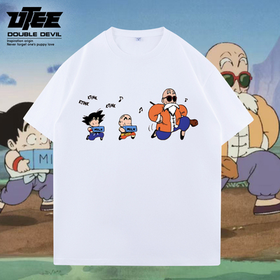 七龙珠小悟空克林送牛奶纯棉短袖