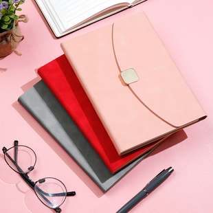 笔记本本子定制可印logo2024年新款加厚小清新a5记事本工作日记本高颜值简约皮面公司企业商务办公会议记录本