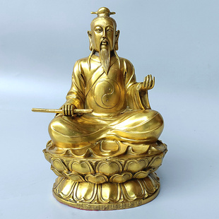 杨筠松铜像黄铜赶龙寻龙祖师爷杨公救贫仙师宗师中式摆件高32厘米