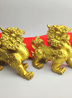 全铜貔貅天禄瑞兽独角兽风水饰品客厅办公乔迁开业礼品