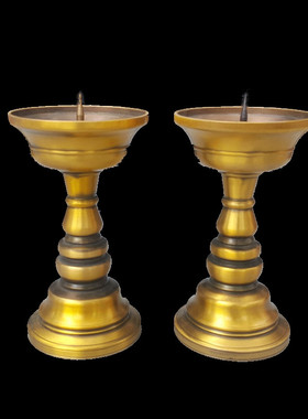 中式摆件蜡台铜家居装饰品中式