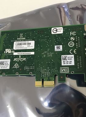 装DELL bcm5720DP 0FCGN 1G双口千兆网卡 PCIEx1 Exsi直通 RJ4