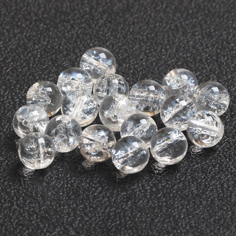 NATURAL HIMALAYAN WHITE CRYSTAL LOOSE BEADS DREAM BURST RAINBOW CRYSTAL BEADS DIY BEADED BRACELET NECKLACE
