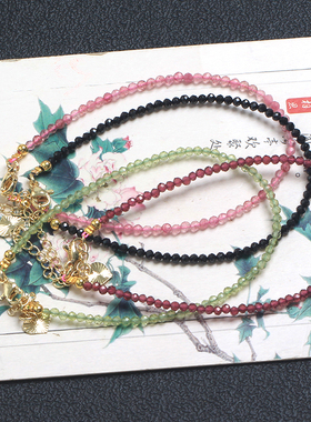 女天然水晶无民族风手链超细