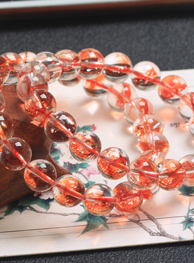 天然凤羽水晶手链能量玉石首饰