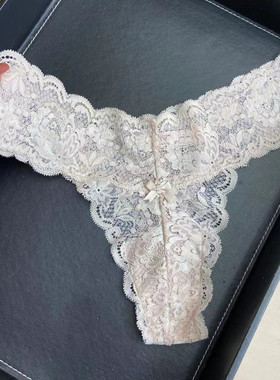 性感丁字裤黑色白色浅绿色蕾丝低腰女T裤舒适内裤