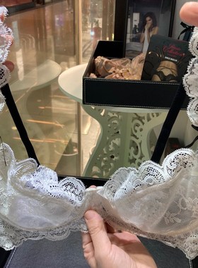 法式薄款钢托透明女士超薄文胸大胸显小透气日系可爱