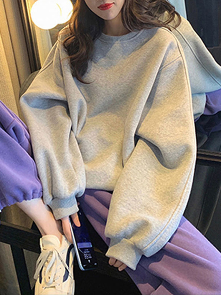 임부복 가을패션 외출 한식 봄 가을 긴팔 맨투맨 루즈캐주얼 스포츠투피스세트 트렌디