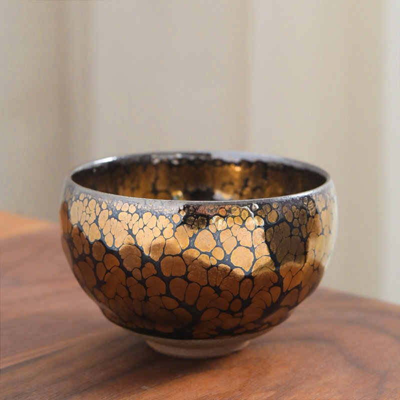 宫廷风陶中式金油滴建盏