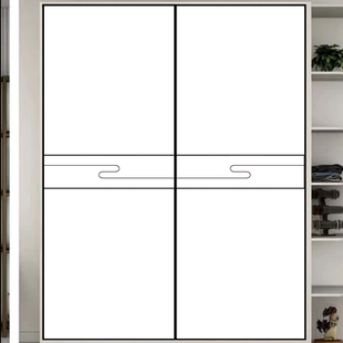 衣柜门推拉门定制定做现代简约实木移门家用壁橱柜门定做耐磨柜门