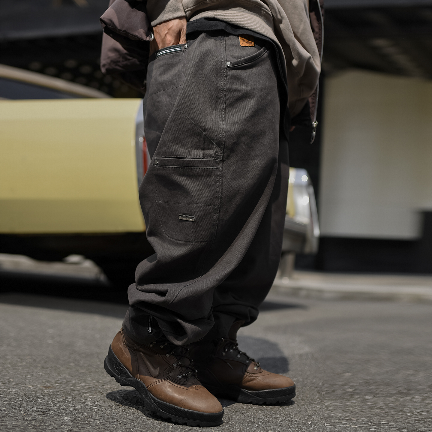 特价大码男装BLACUL纯色工装裤美式宽松肥大多袋休闲裤男长裤百搭