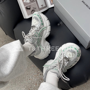 T31女鞋2026春新款运动风拼色老爹鞋厚底轻便休闲百搭增高运动鞋