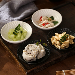 JM 一碟承鲜 高颜值陶瓷蘸料碟4寸家用小碟子调料酱油醋味碟菜碟