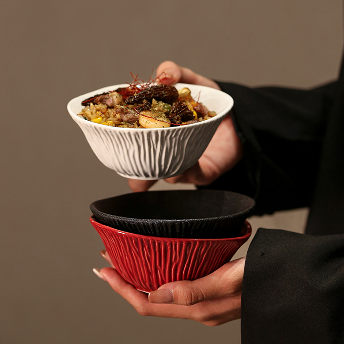 JM 创意蘑菇碗  高颜值陶瓷斗笠碗家用餐厅调料甜品酸奶碗米饭碗