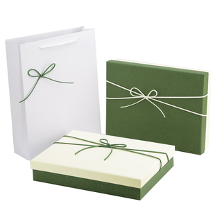 礼品盒空盒子围巾睡衣绿礼盒高级感小众礼品包装 盒生日大号礼物盒