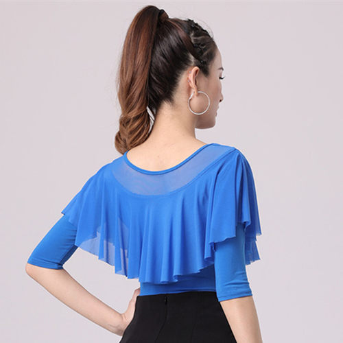 拉丁舞上衣舞蹈练功服夏新款舞衣