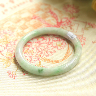 天然翡翠宝宝玉镯 小口径儿童翡翠手镯 细边玉石翡翠镯子A货春彩