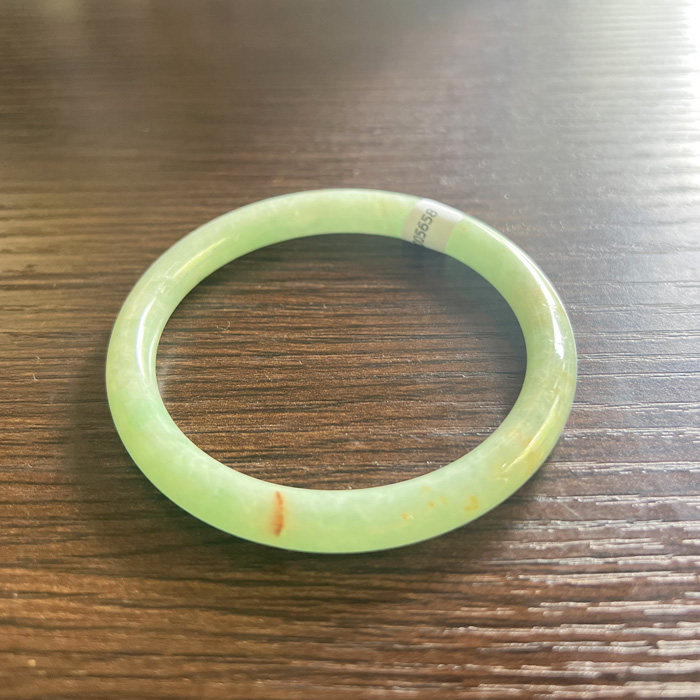 52阁乐宝天然翡翠美人镯 红翡绿花细手镯 正圆条A货网红叮当玉镯