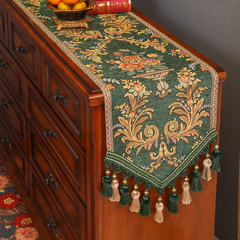 美式桌旗轻奢高端餐桌长条布欧式柜子装饰盖布床头电视柜长条桌布,居家布艺,桌旗,淘宝优惠券,粉丝福利购,淘宝优惠卷