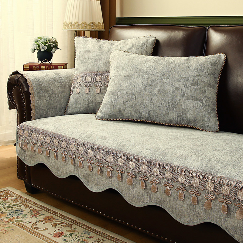 美式轻奢沙发垫子防滑四季现代简约沙发垫座垫沙发套罩中式高级感